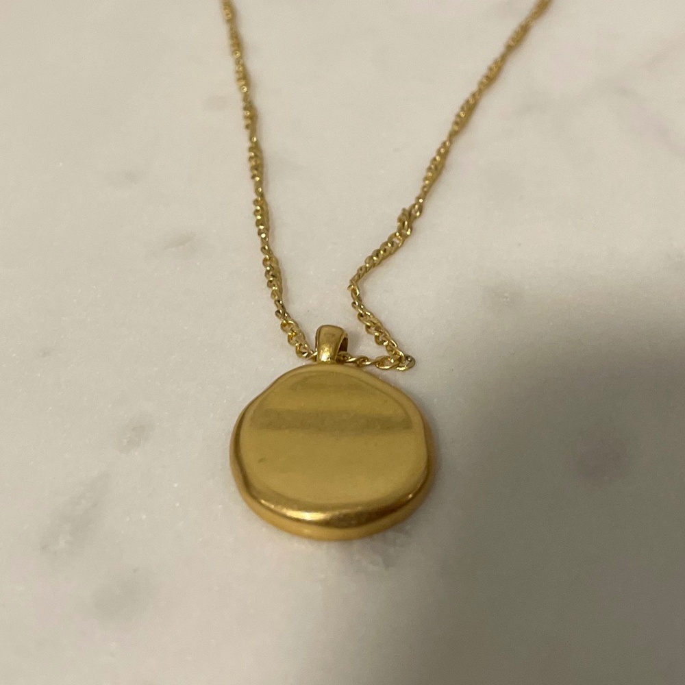 NWOT Madewell gold twisted-chain pendant necklace - Picture 4 of 10
